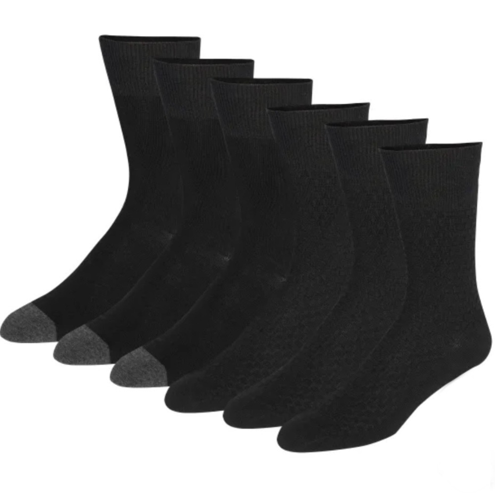 NEW 6 black pairs Cole Haan Men Dress Socks size 7-10